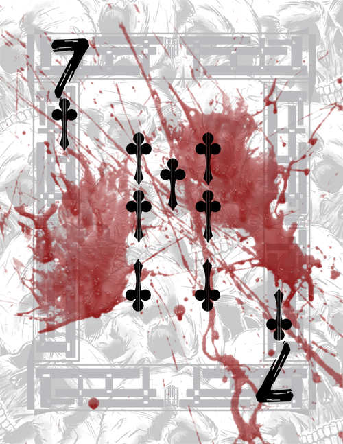 Assassin War Poker Deck Black, White and Blood